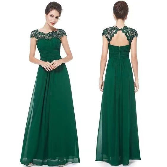 Elegant Lace Maxi Dress For Bridesmaids