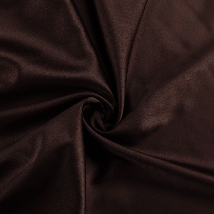 Sleek Brown Long Slip Dress with Adjustable Straps