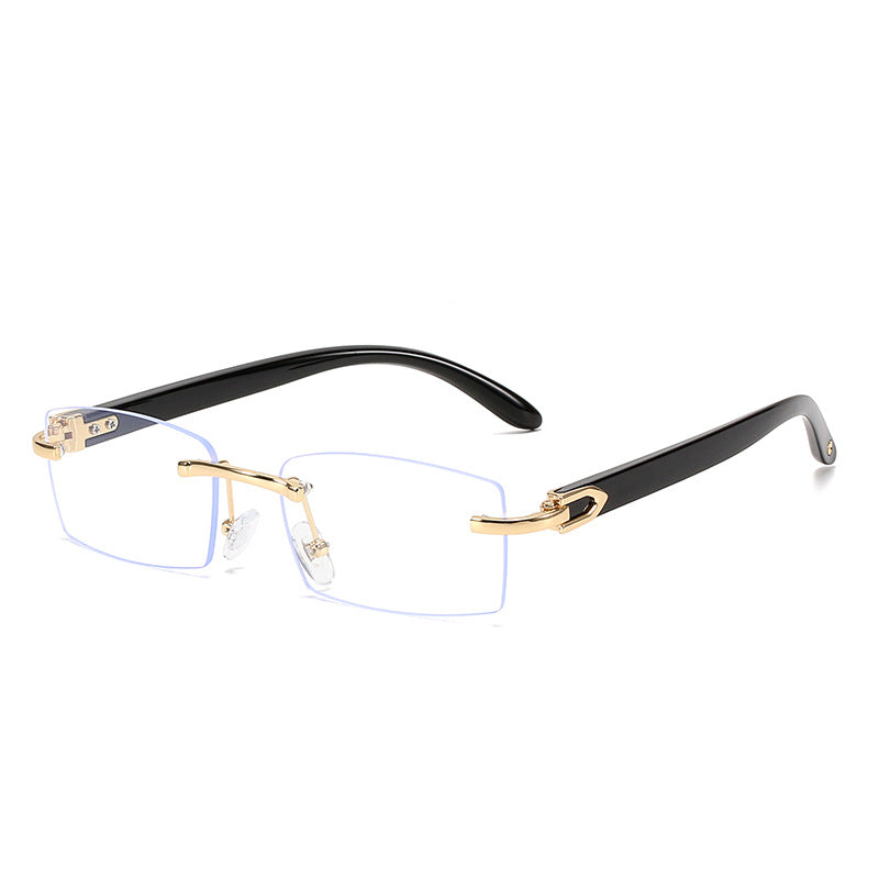 Trendy Unframed Square Sunglasses Jelly Color UV400 Protection