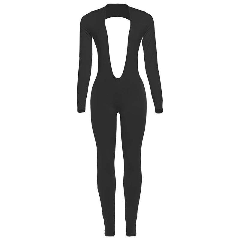 Women'S Stylish Sexy Deep V Backless Jumpsuit