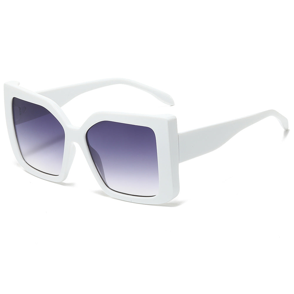 Trendy Oversized Rectangle Sunglasses Fashionable Unisex UV400 Protection