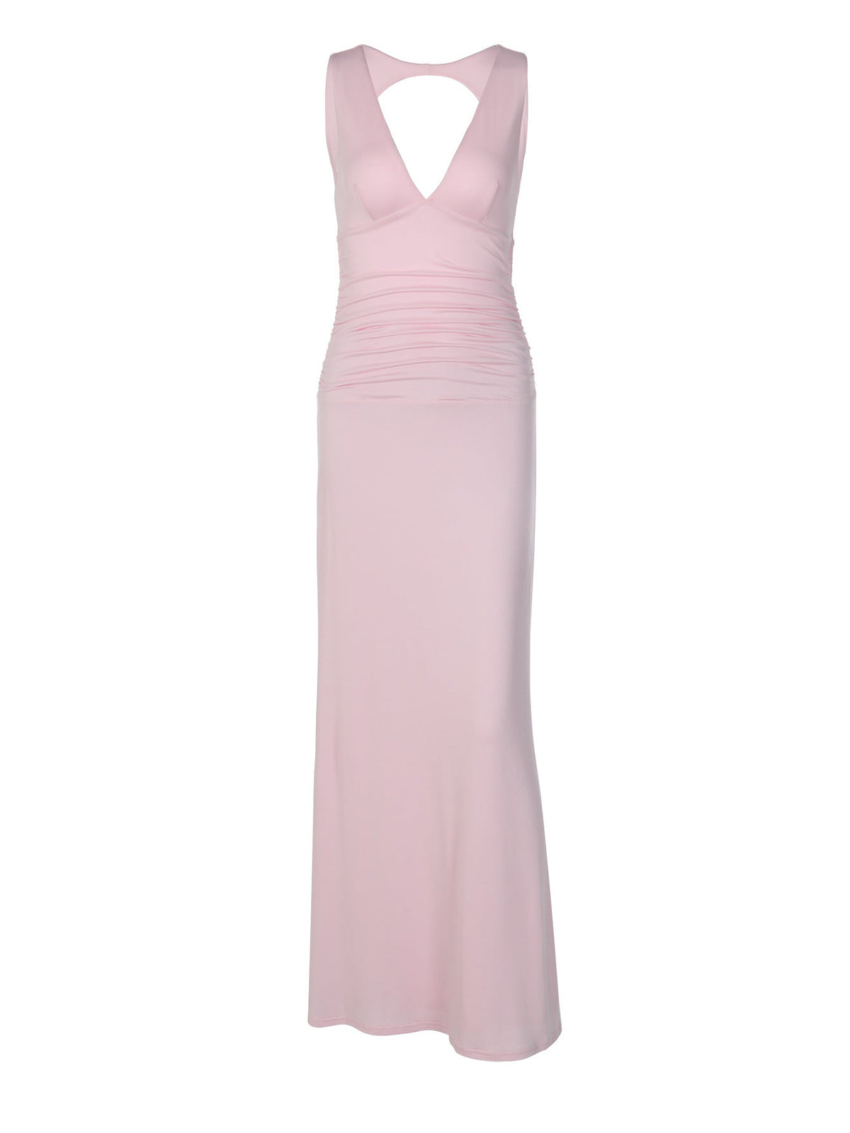 Sexy V-Neck Backless Ruched Bodycon Dress