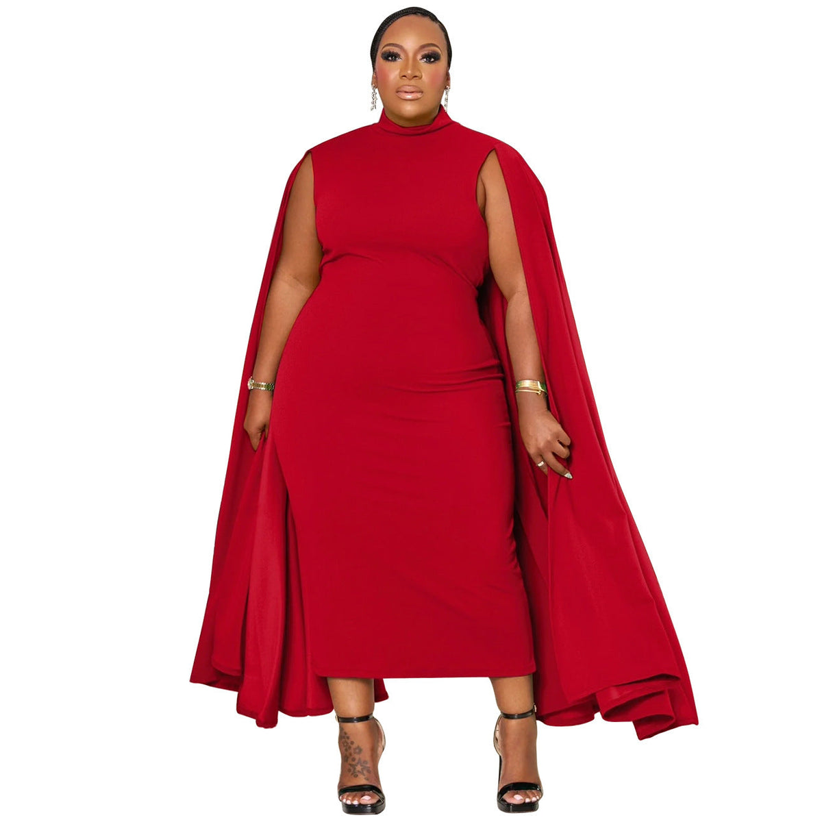 Bodycon Dress With Ruffle Sleeves Casual Elegant Style