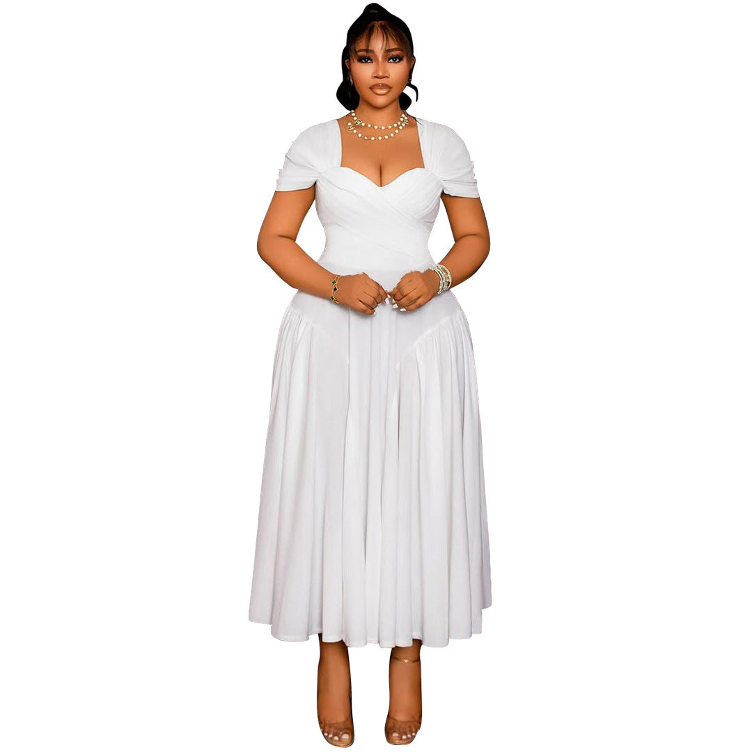 Elegant Plus Size Strapless Maxi Dress For Women