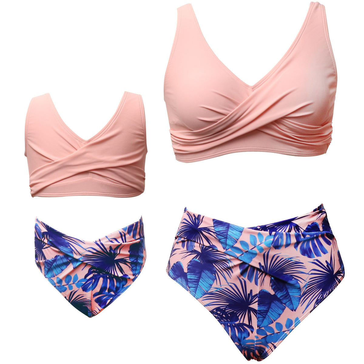 Parent-Child Swimwear Set Stylish Lightweight Bikini