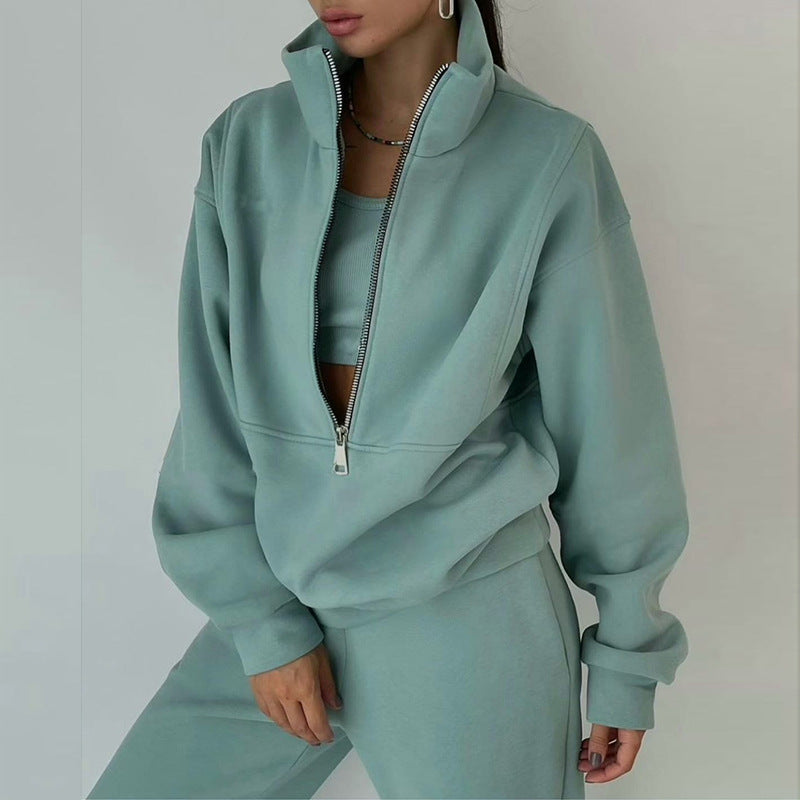 Trendy Casual Two-Piece Sweatshirt Set for Women