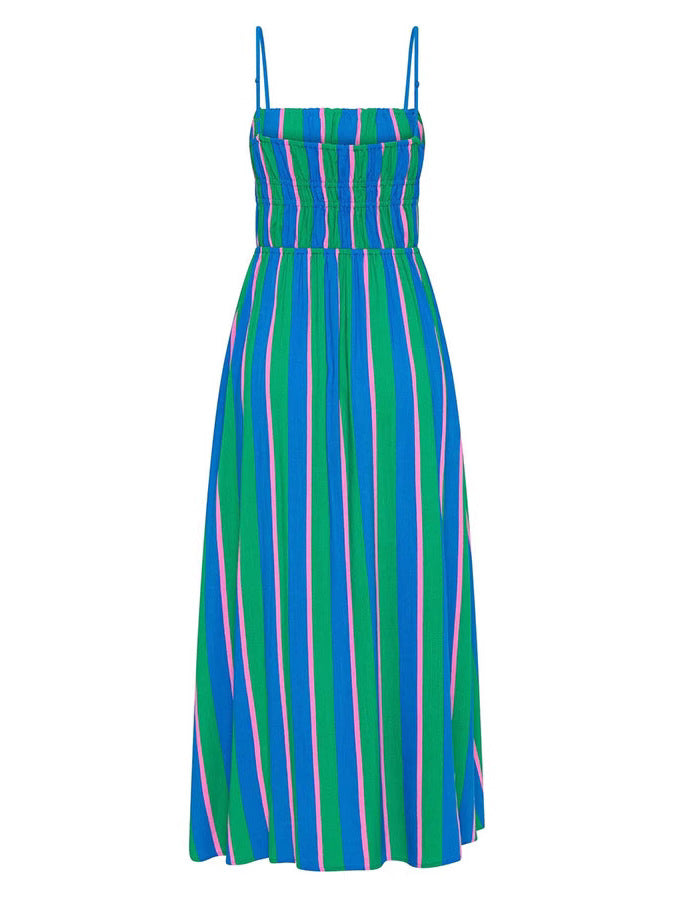 Striped Sleeveless A-Line Dress Comfortable Casual Polyester
