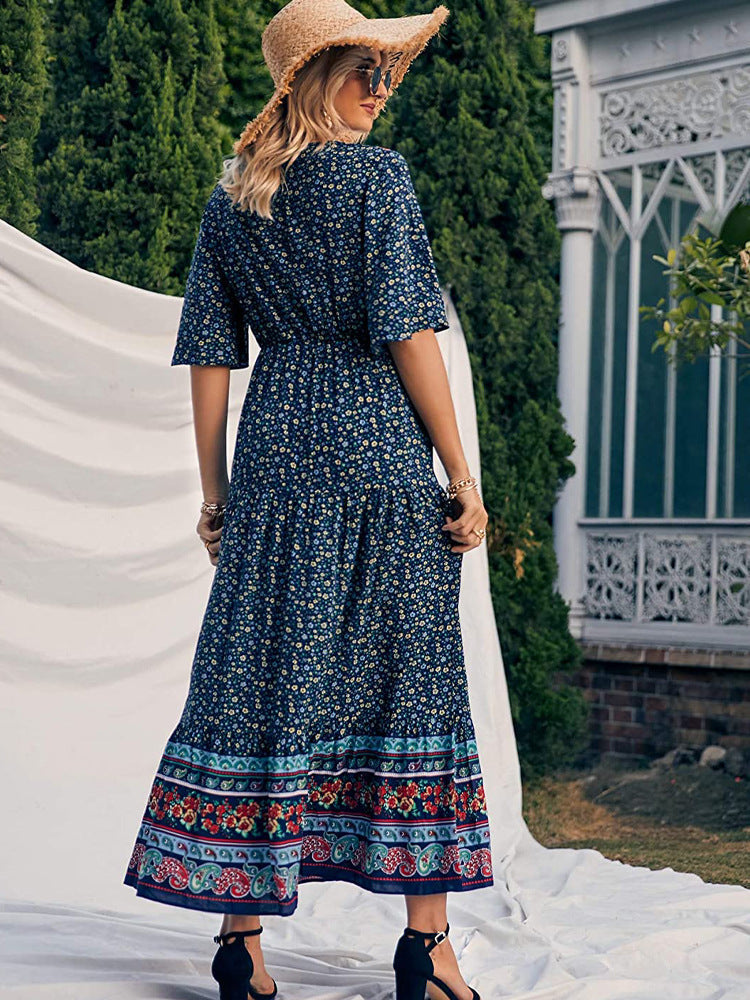 Summer Women'S Bohemian Dress Beach Resort Maxi Dress