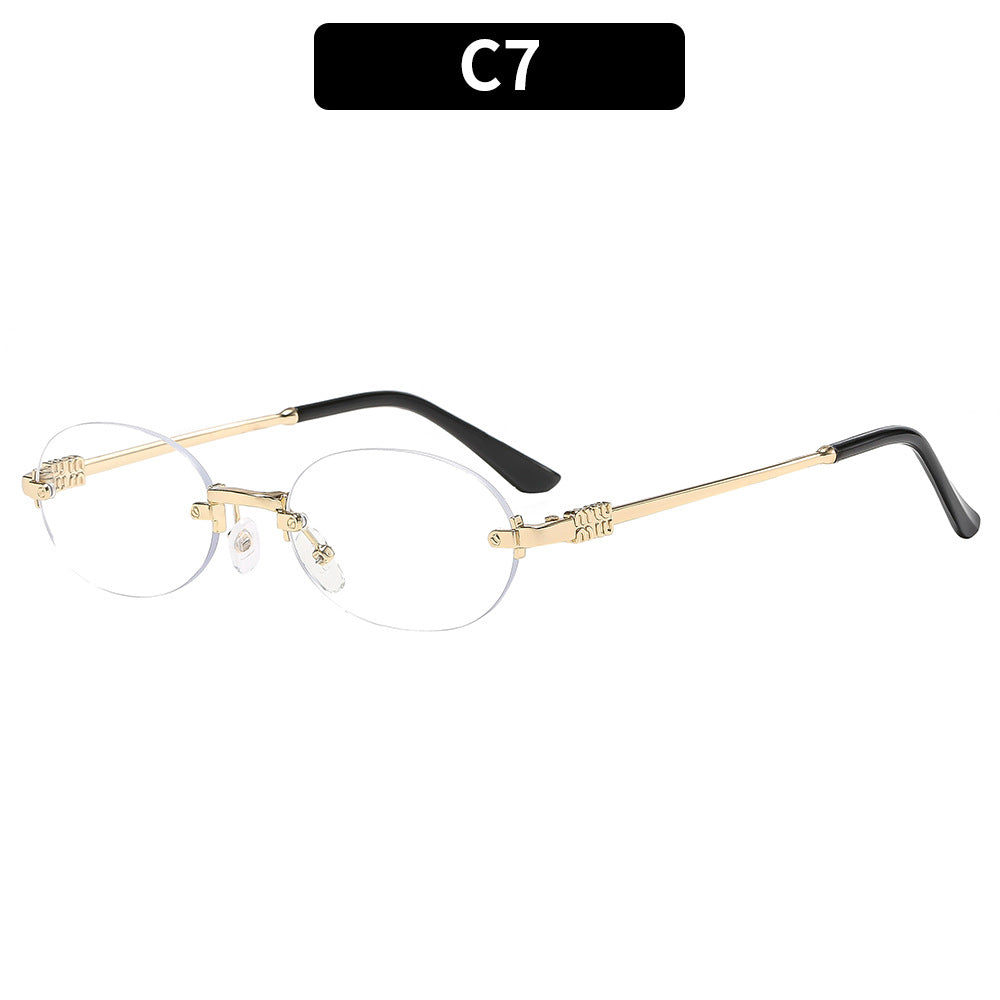 Oval Frame Sunglasses Stylish UV400 Protection
