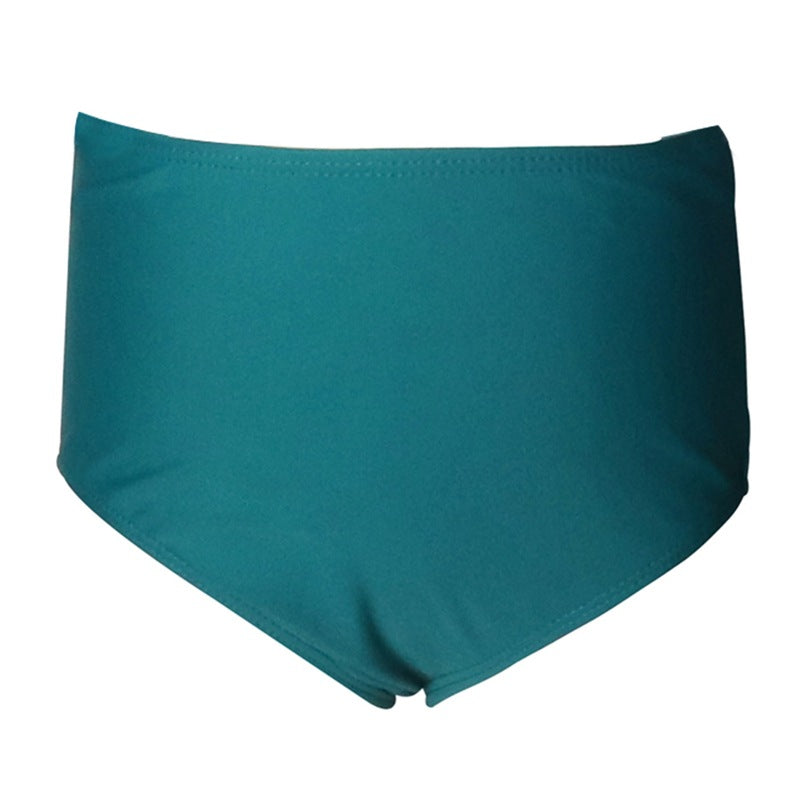 Girls' Two-Piece Swimwear Cute Solid Color Bikini