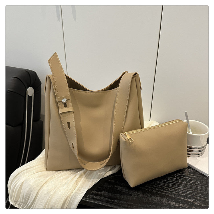 Large Capacity Commuter Tote Bag Set Stylish Shoulder Bag