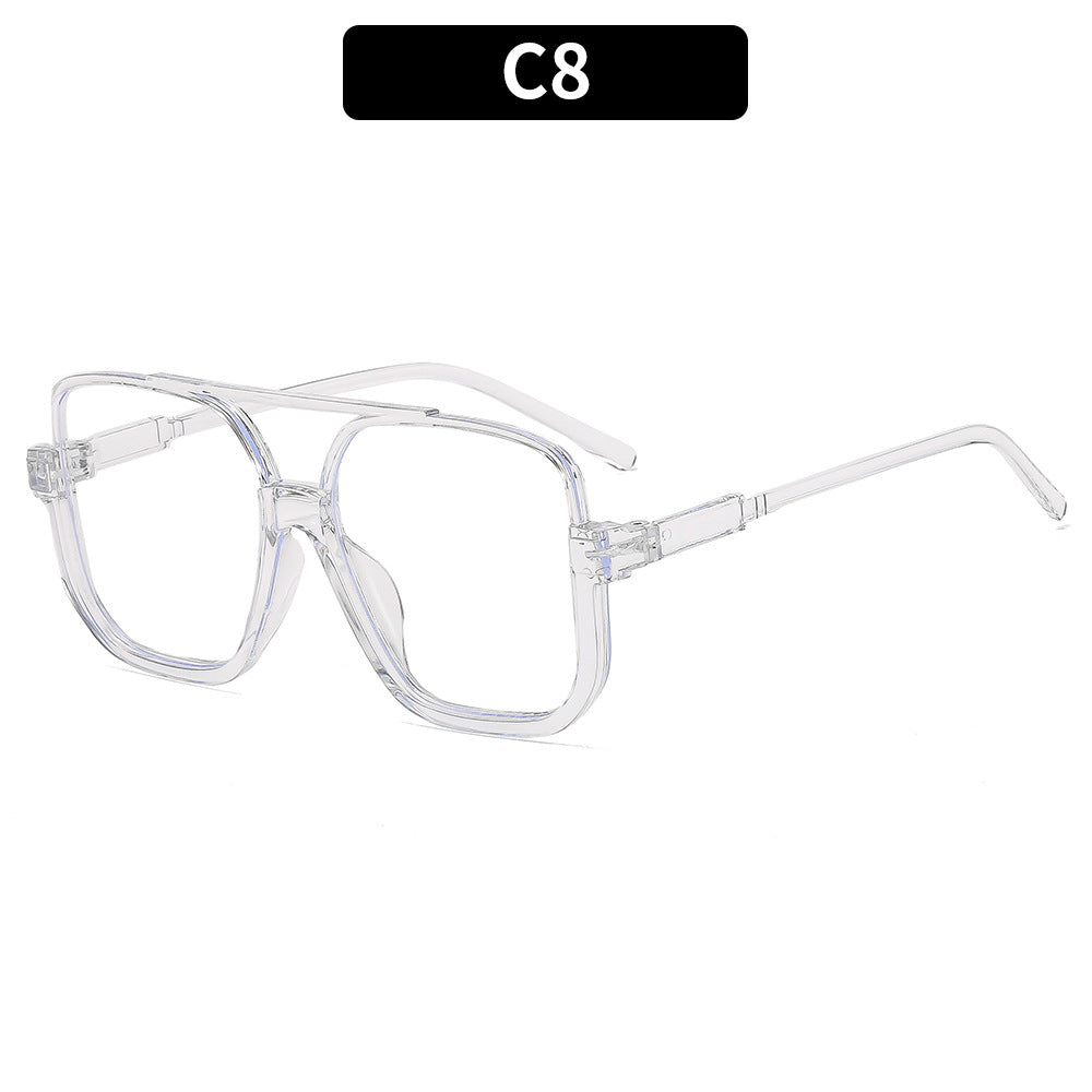 Y2K Trendy Half-Frame Sunglasses with UV Protection