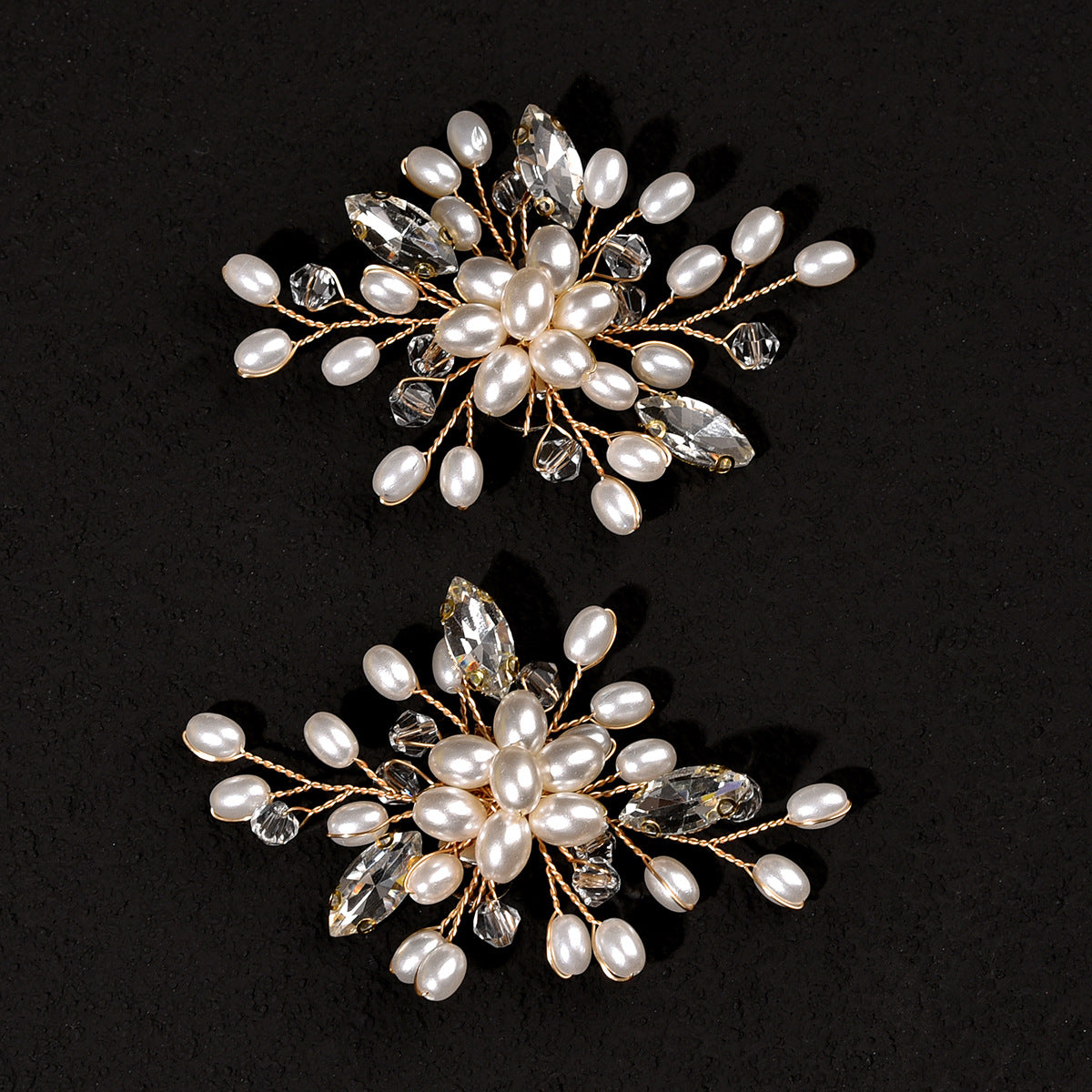 Trendy Handmade Pearl Rhinestone Shoe Clips