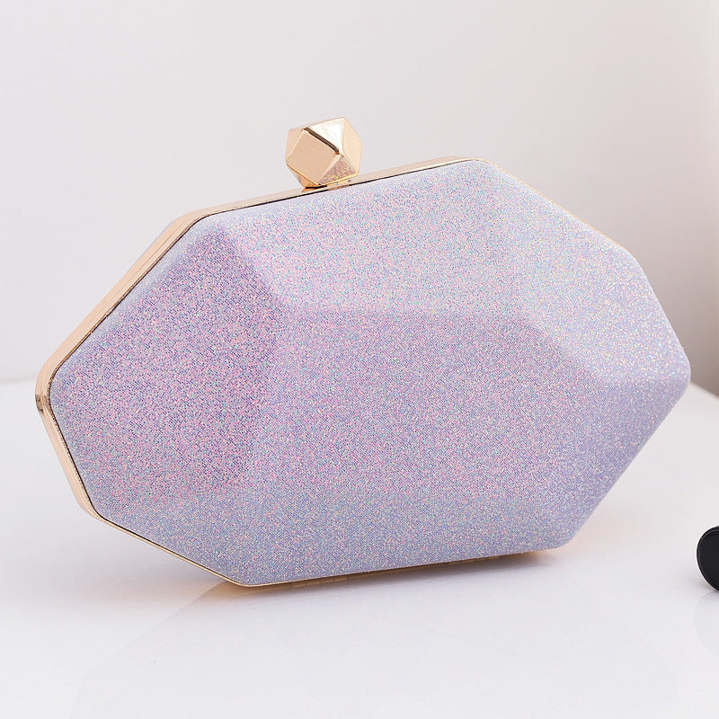 Fashionable Irregular Evening Clutch Bag PU with Pastel Colors