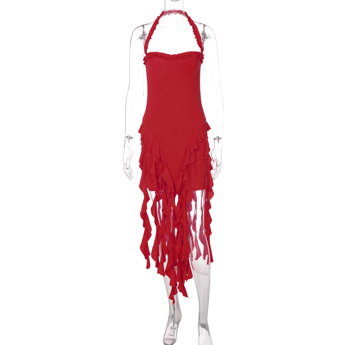 New Sexy Halter Neck Sleeveless Backless Bodycon Dress