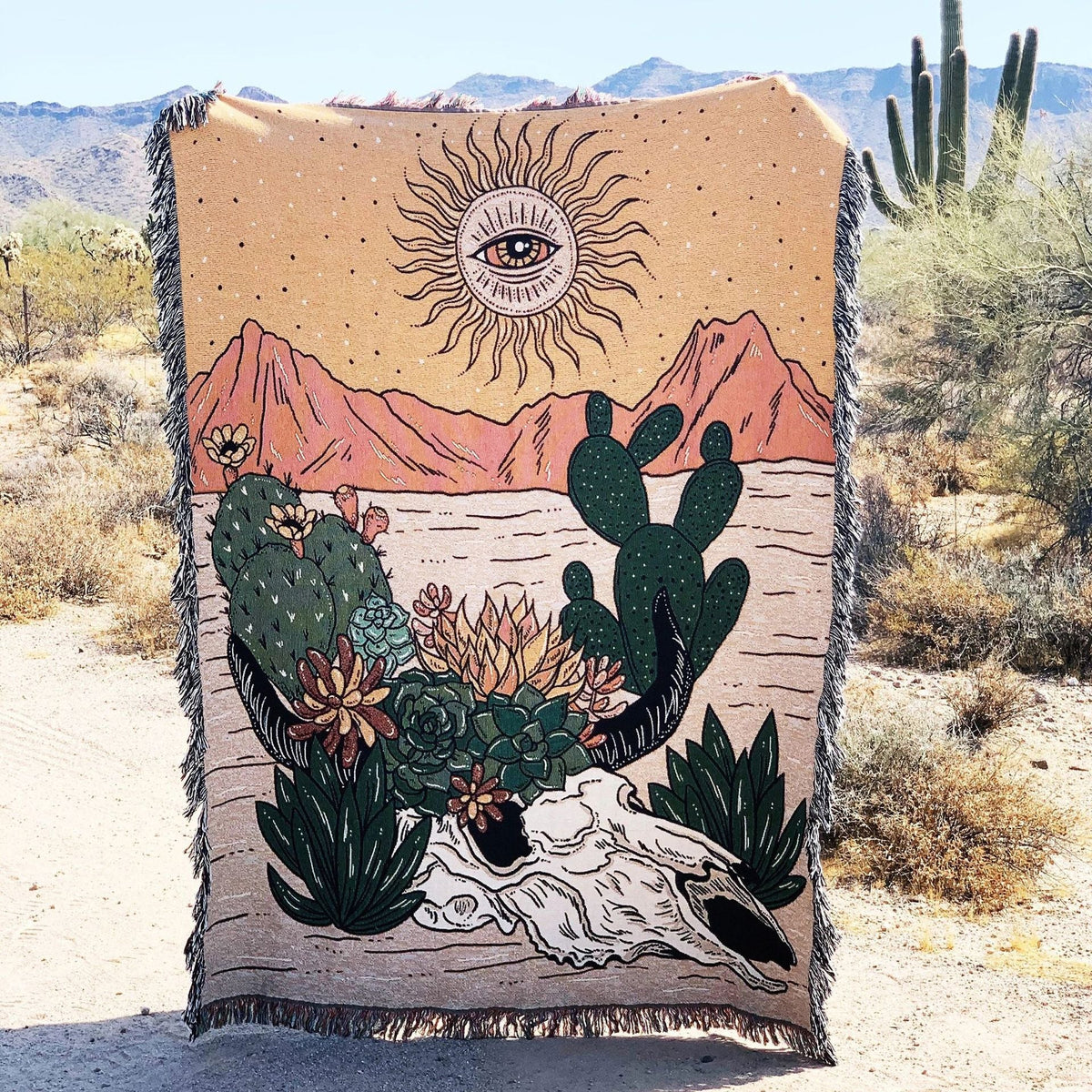 Sofa Blanket, Beach Blanket, Cotton Polyester Cotton Print, Textured Blanket