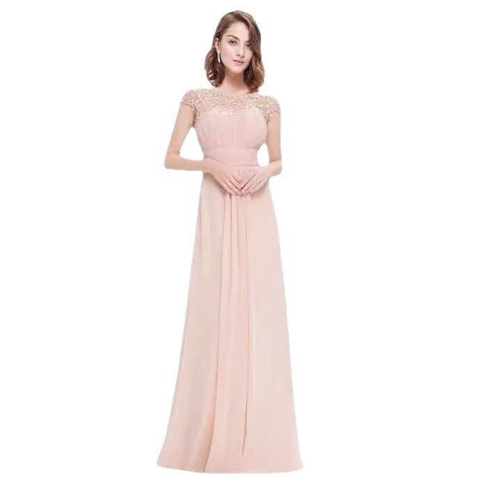 Lace Maxi Dress with Off-the-Shoulder Design