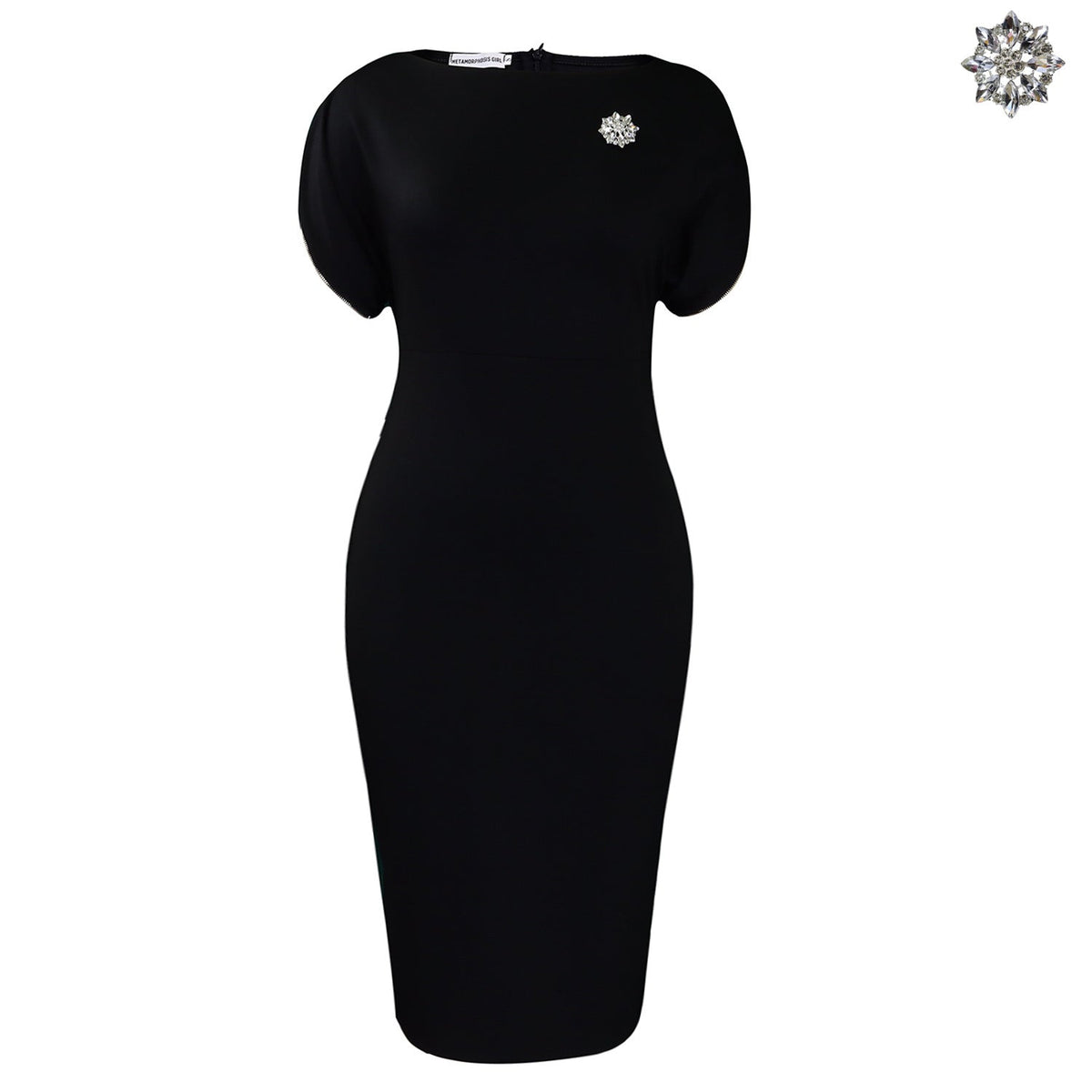 Elegant Ol Bodycon Dress With Short Sleeves