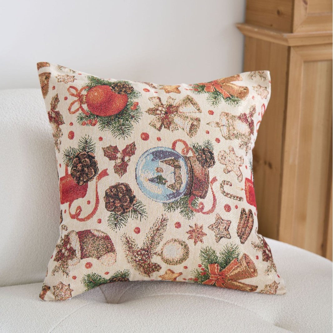Elegant Christmas Jacquard Home Decor Pillow Case