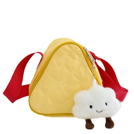 Cartoon Cheese Camera Bag Cute Portable Triangle Crossbody Bag