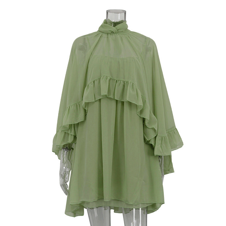 French-Inspired Sheer Sun Protection Tank Top Dress Set