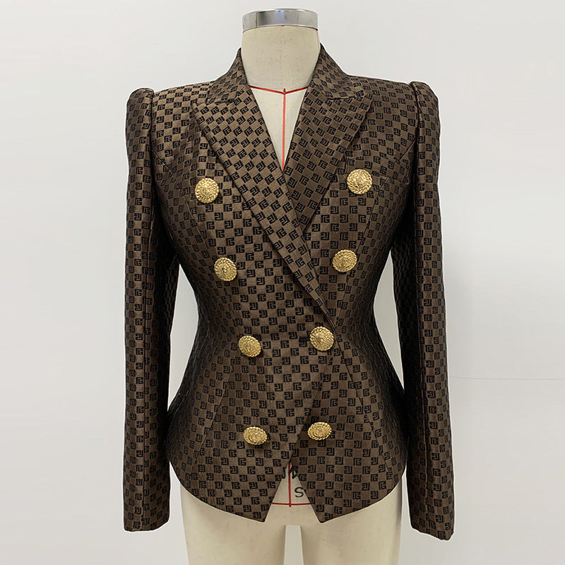 Lion Double-Breasted Blazer Jacket