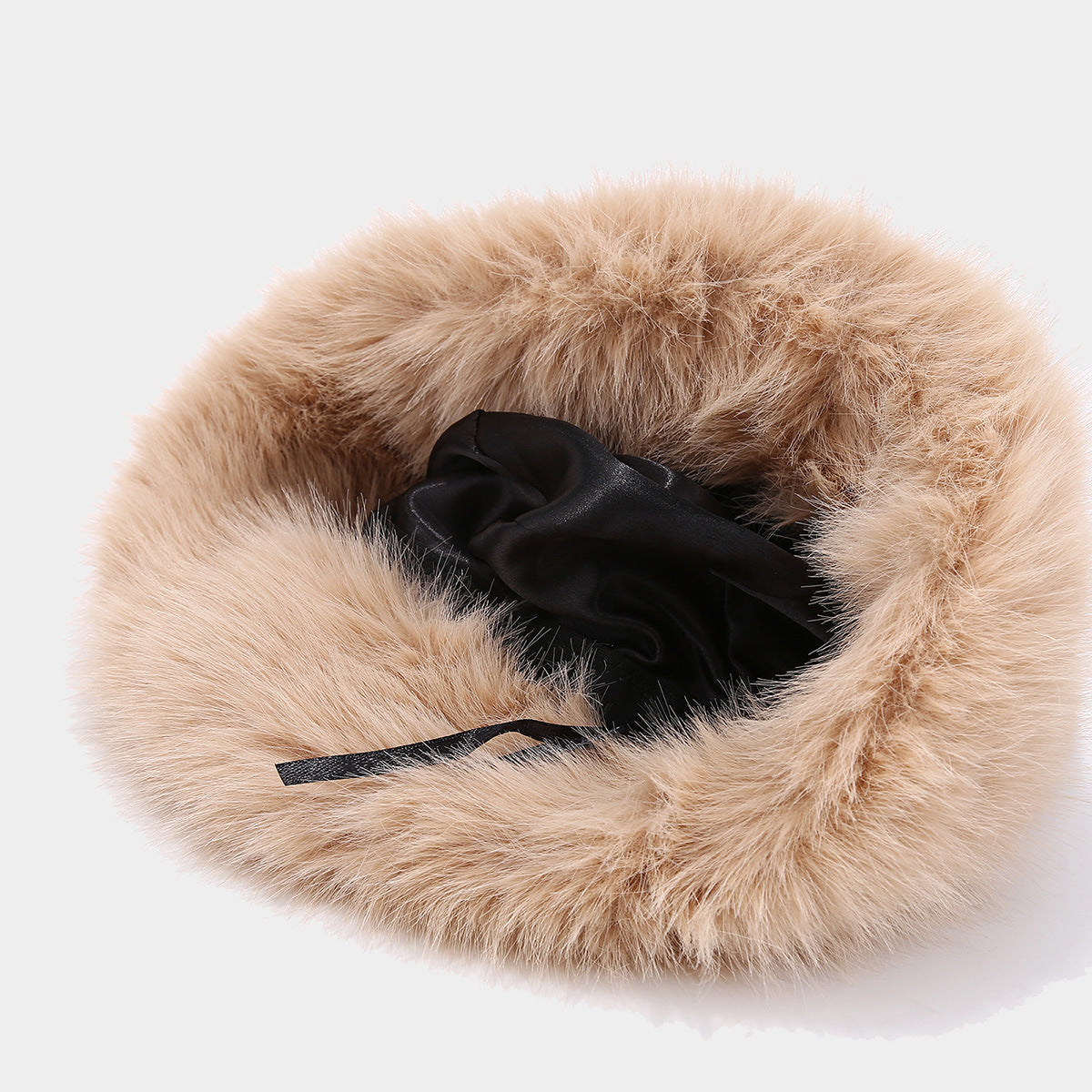 Simple Fluffy Faux Fur Thermal Bucket Hat