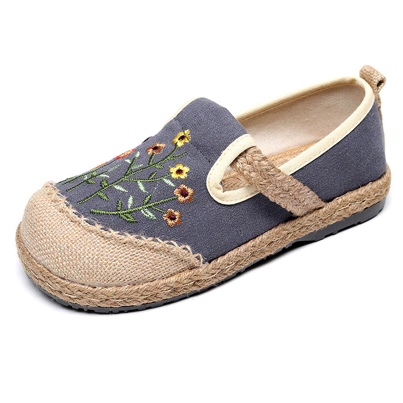 New Spring/Autumn National Style Women'S Shoes Small Daisy Cloth Shoes Embroidery Big Head Han Clothing Shoes