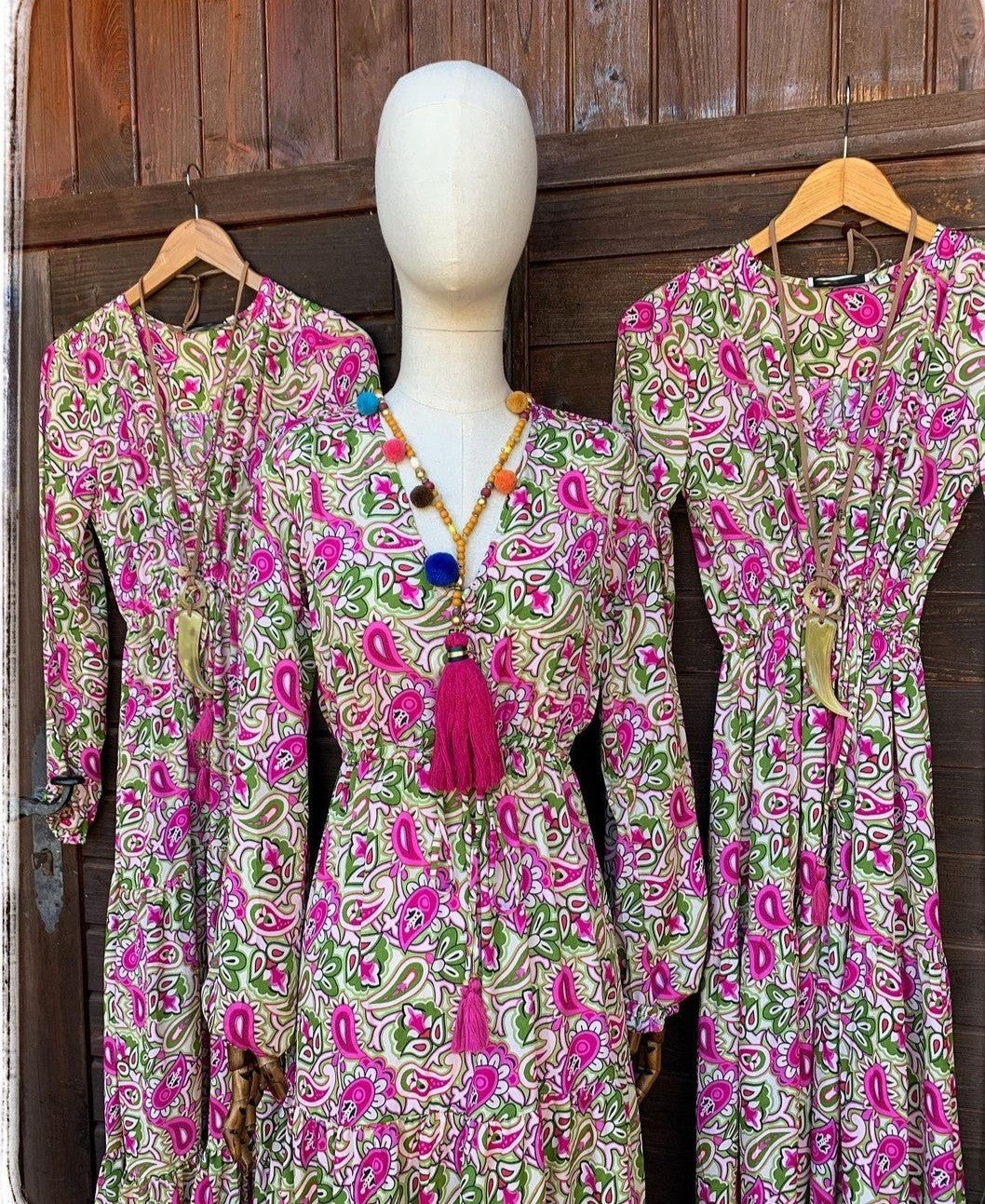 New Temperament V-Neck Bohemian Print Swing Dress