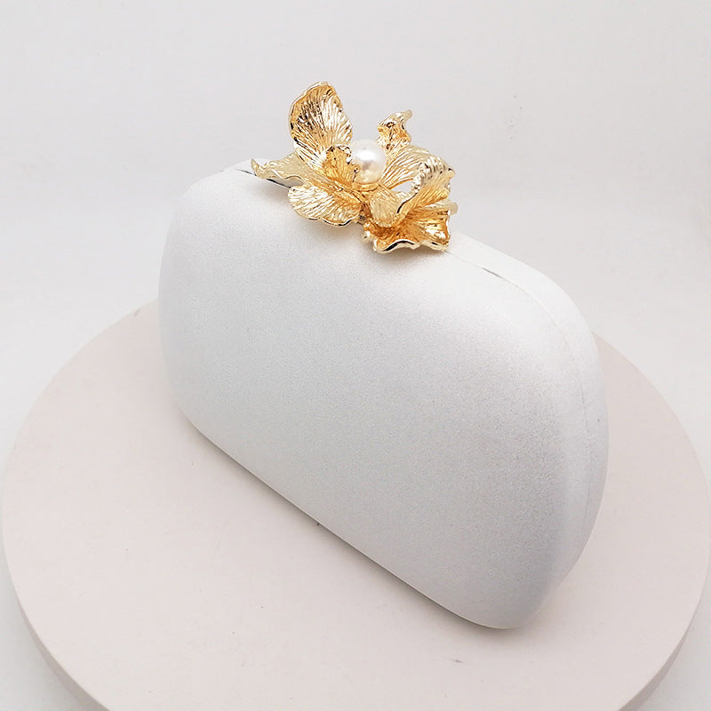 Chic Floral Evening Clutch Bag in Pastel Colors