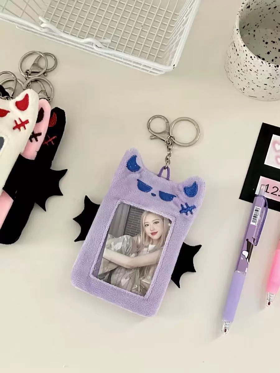Bat Plush Card Holder Cute Animal Design for Daily Use