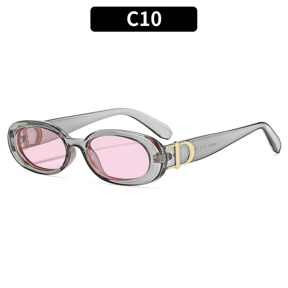 Vintage Oval Women's Summer Sunglasses UV400 Protection