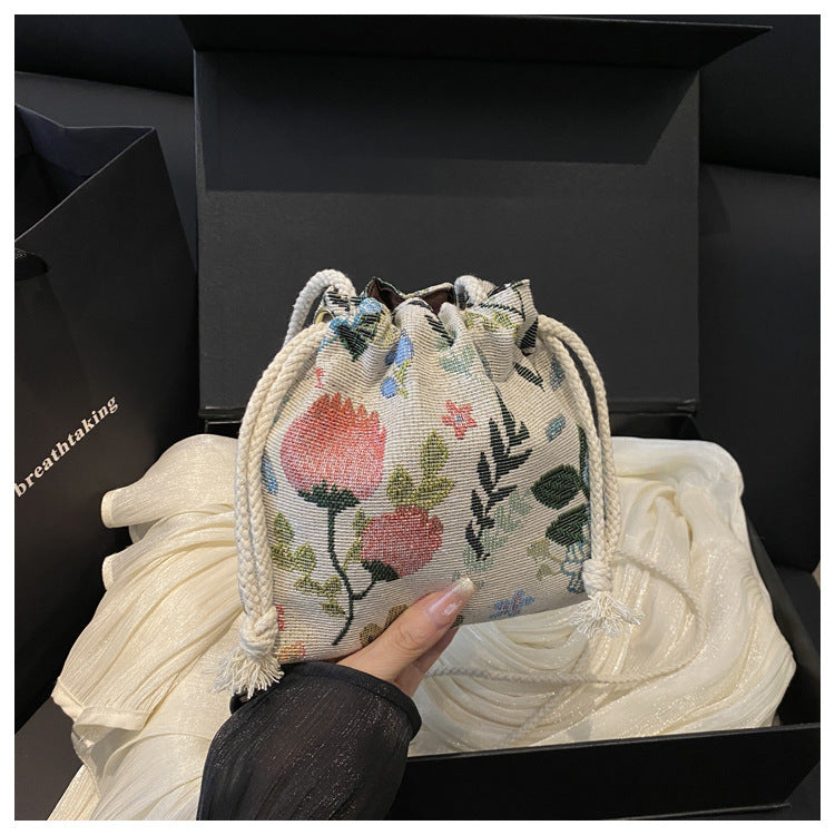 Ethnic Style Bucket Bag Casual Canvas Tote