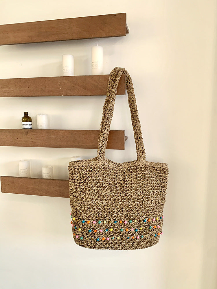 Woven Straw Tote Bag for Women, Stylish and Versatile