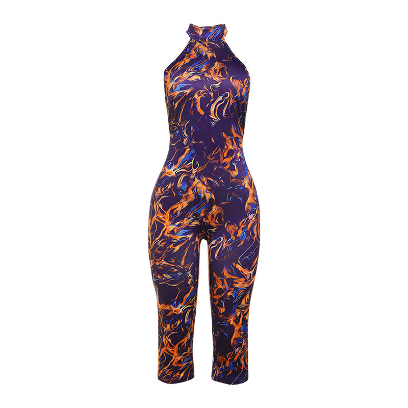 Sexy Backless Leopard Print Bodysuit For Women