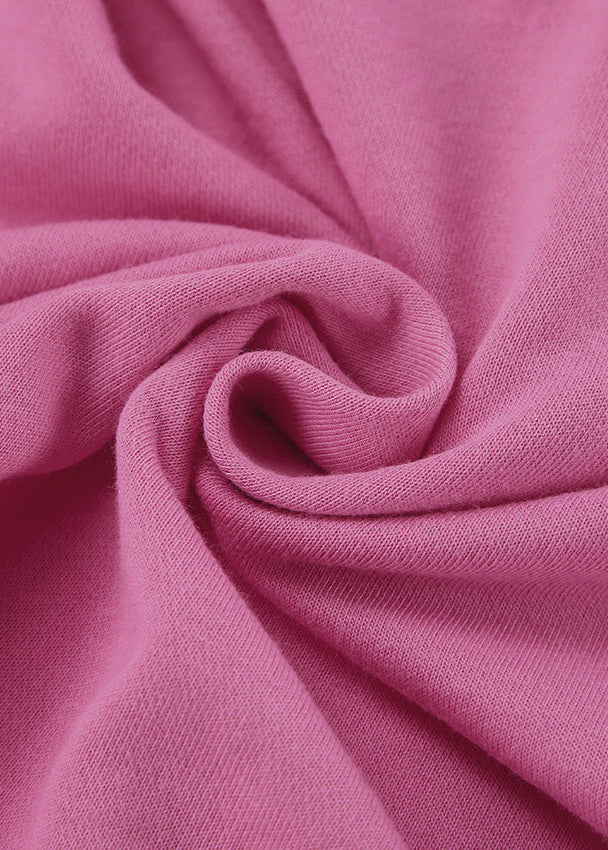 Oversized Zip Up Hoodie Soft Fabric Pink