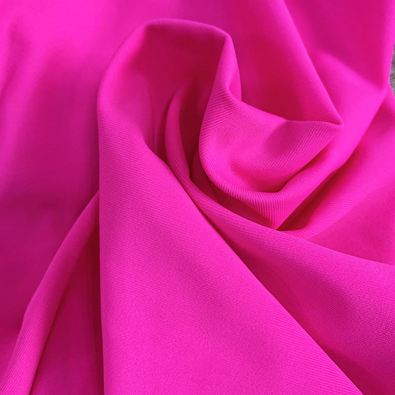 Fluorescent Pink Leggings High Stretch Casual Pants