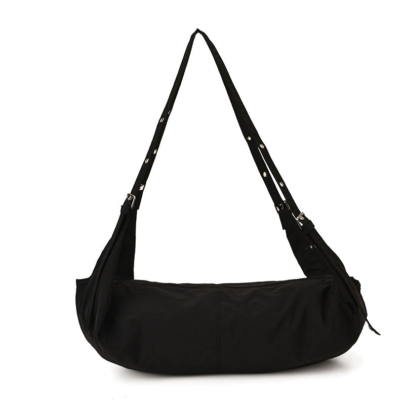 Chic Colorful Wrinkled Crossbody Bag Large Capacity Casual Tote