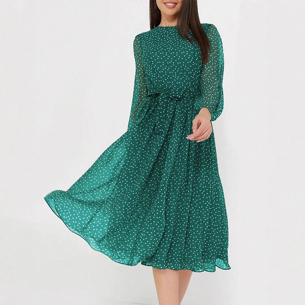 Floral Print Tie Waist Maxi Dress for Women