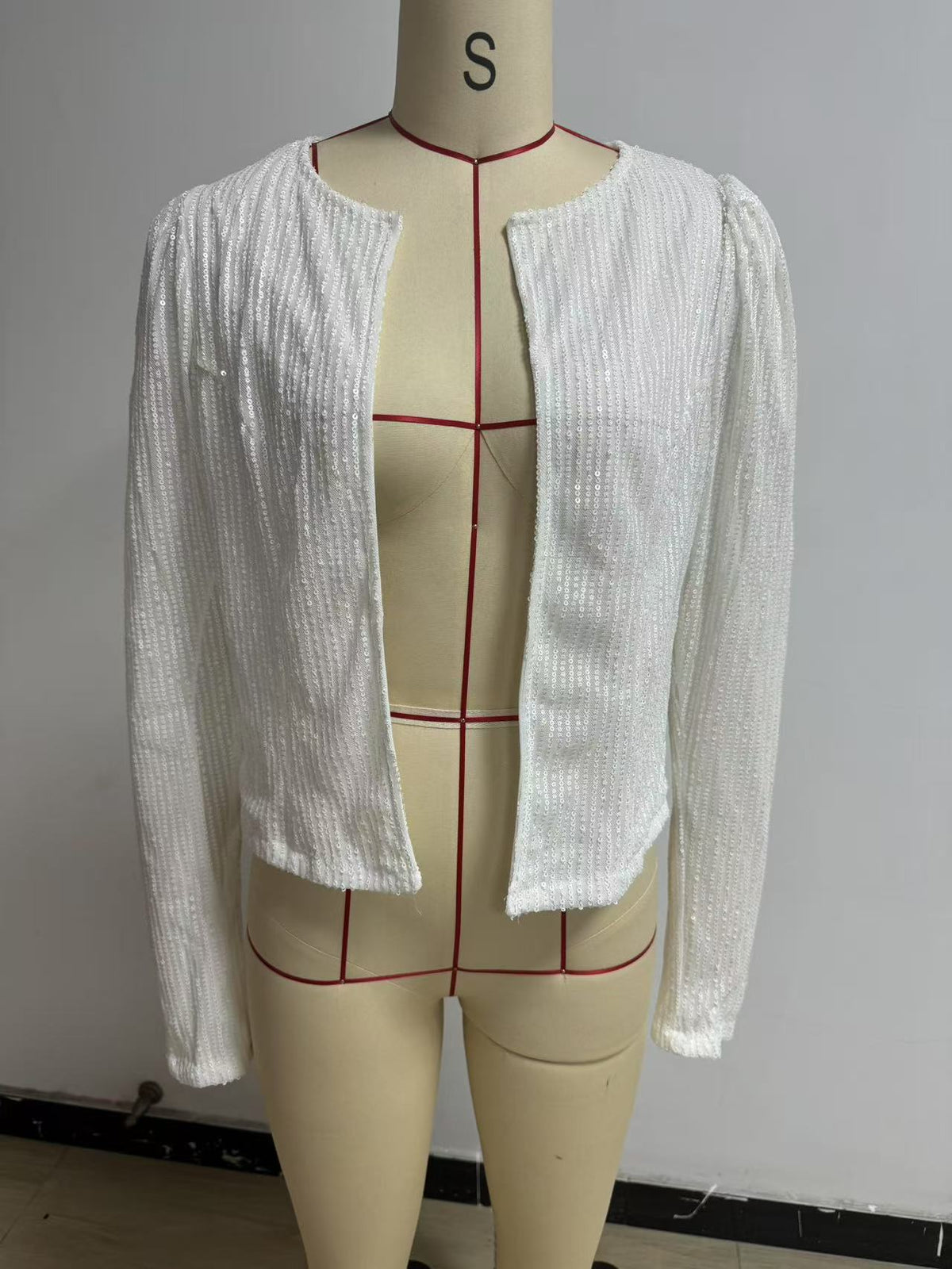 Trendy Casual Sequin Jacket Lightweight Streetwear