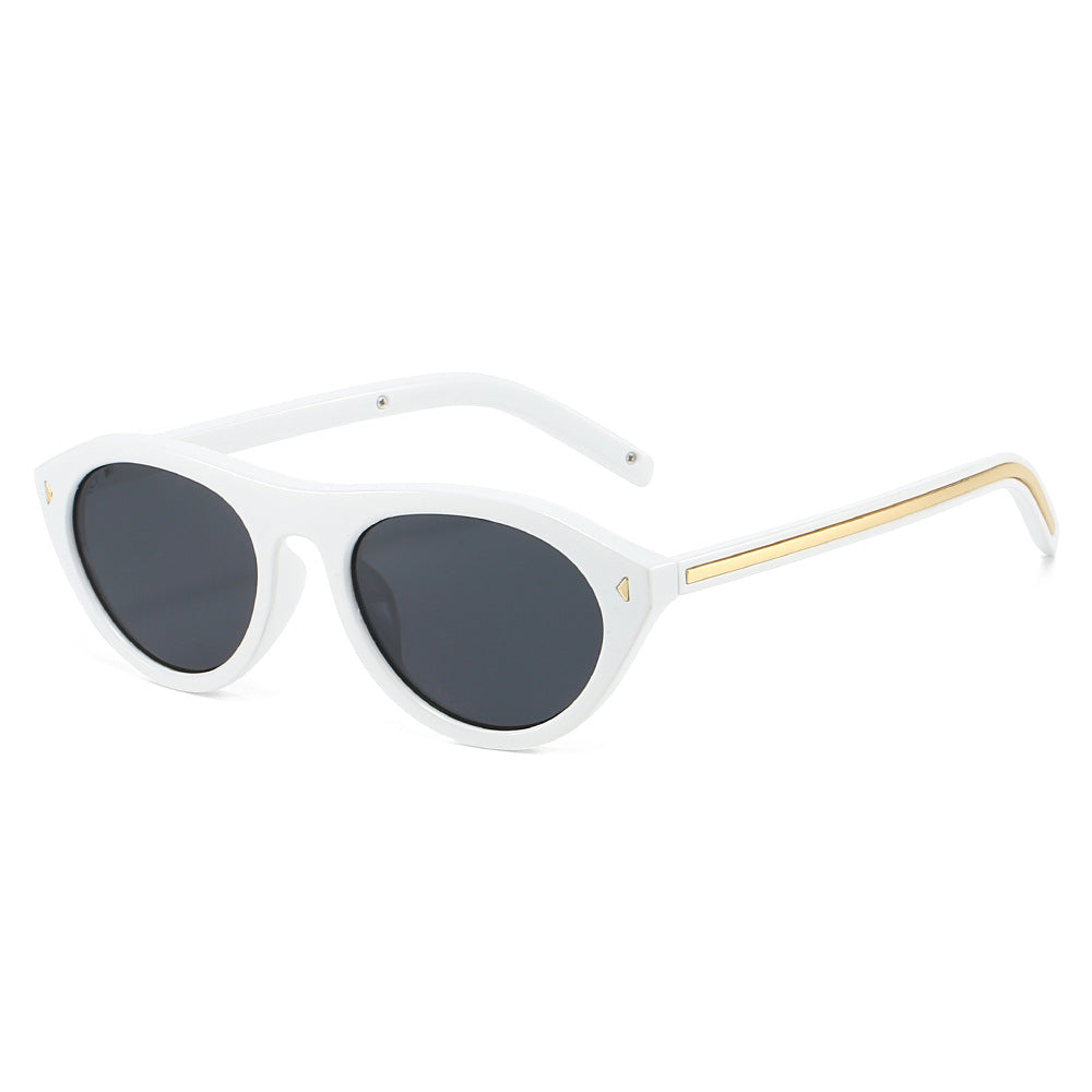 Cat Eye Oval Sunglasses Trendy UV400 Protection