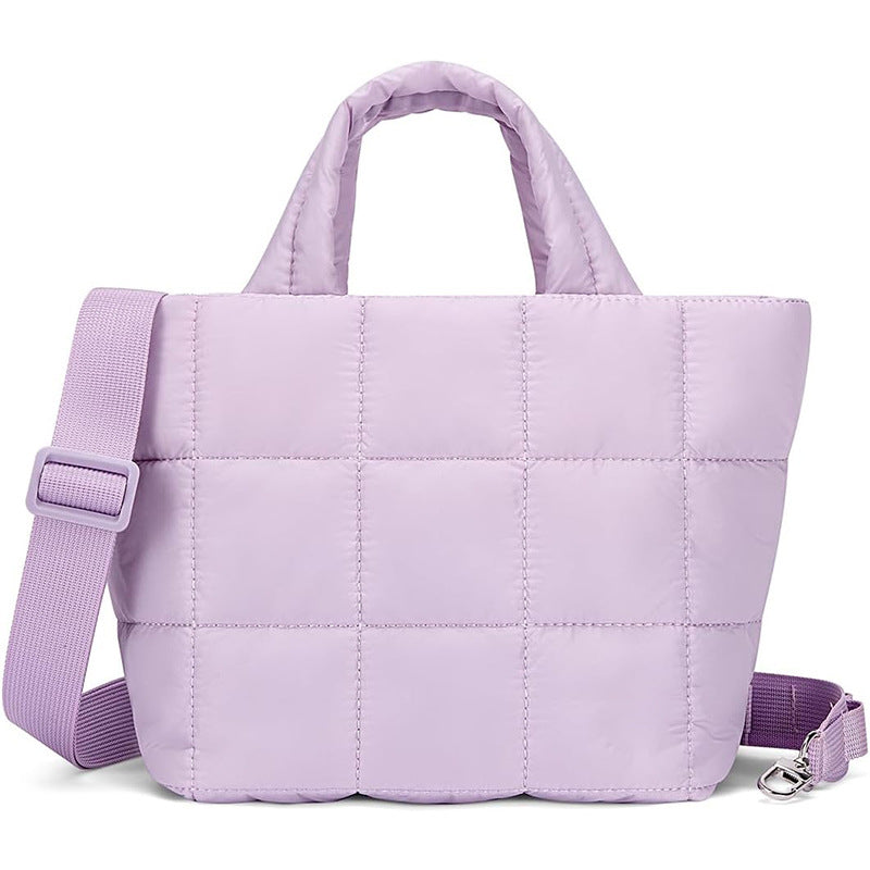 Soft Quilted Nylon Lightweight Shoulder Bag