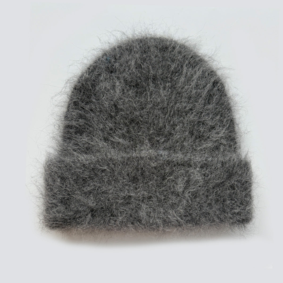 Solid Color Warm Alpaca Knit Beanie for Women