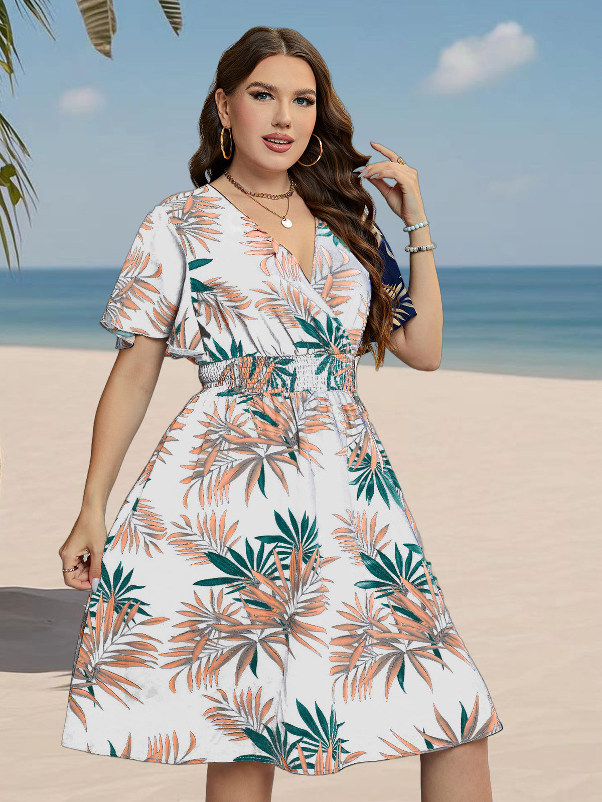 Summer V-Neck A-Line Dress for Women