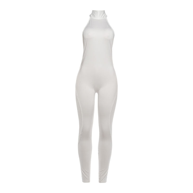 Sexy Backless Halter Neck Bodysuit For Women