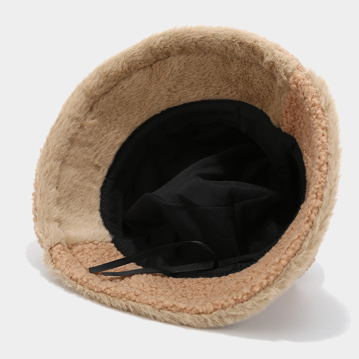 Trendy Color Block Thermal Wool Bucket Hat
