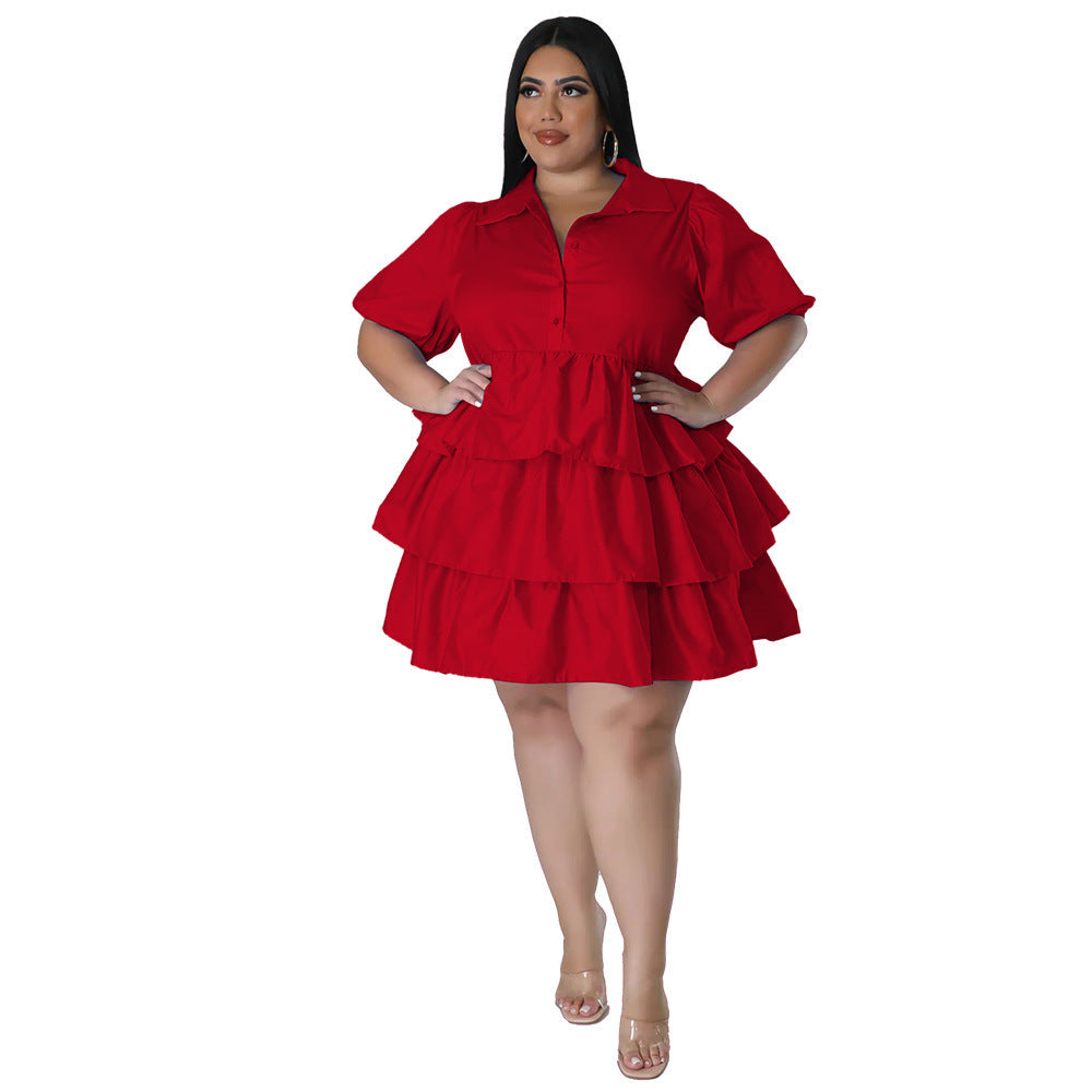 Casual Loose Fit Plus Size Sexy Dress