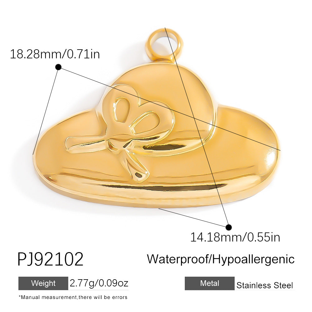 Stainless Steel DIY Enamel Pendant Accessories - 18K Gold Color Retention