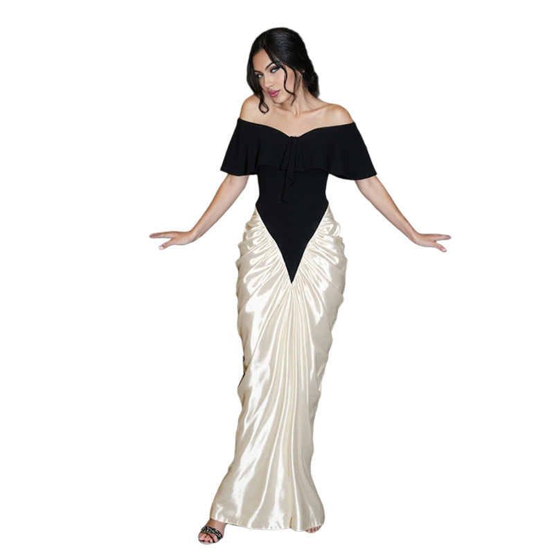 Elegant Off-Shoulder Ruched Bodycon Dress