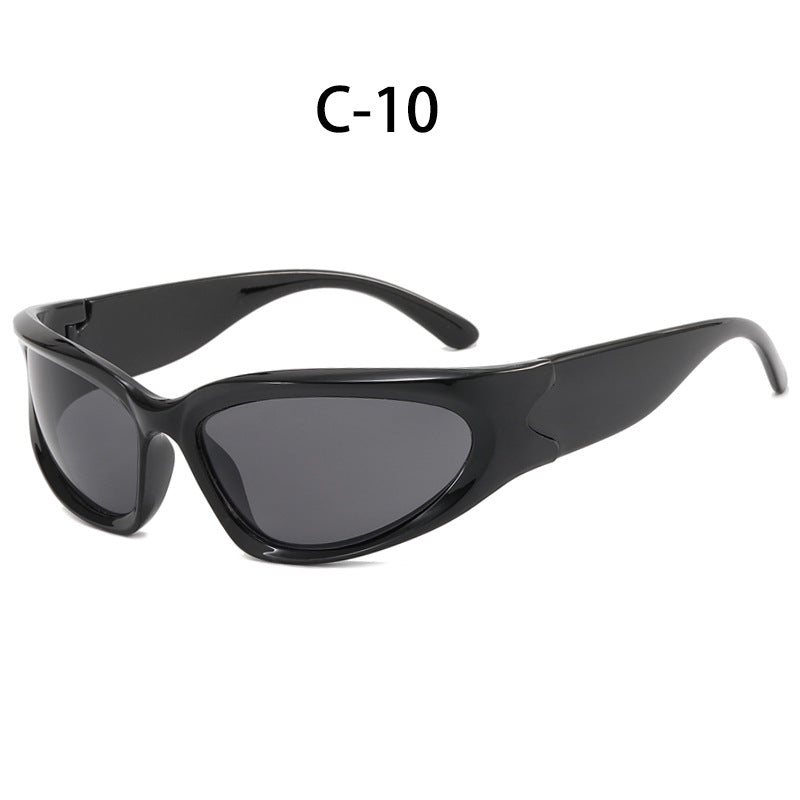 Trendy Y2K Oval Frame Sunglasses with UV400 Protection